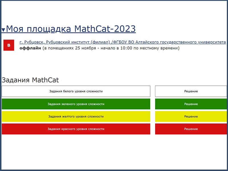 25 ноября состоится Всероссийский флешмоб по математике - MathCat