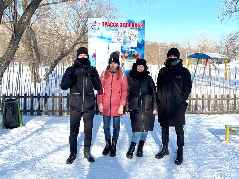 Студенты АГУ - участники спортивно-массового мероприятия "День снега"