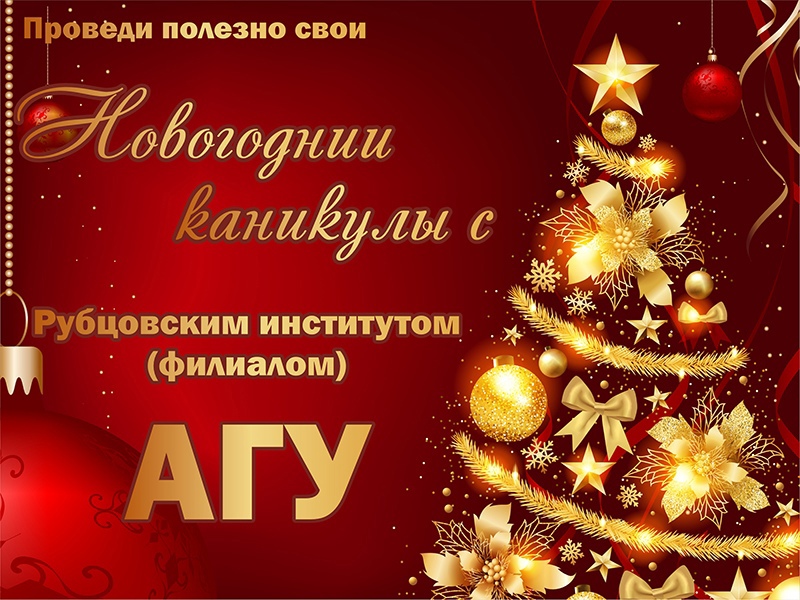 Встречай новогодние каникулы вместе с Рубцовским институтом (филиалом) АлтГУ!